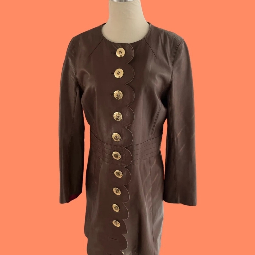 Tory Burch Cordelia Leather Coat 2